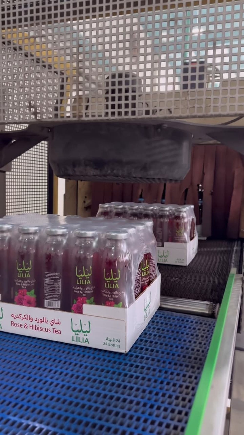 Packed cases of LILIA Rose & Hibiscus Tea, 24 bottles